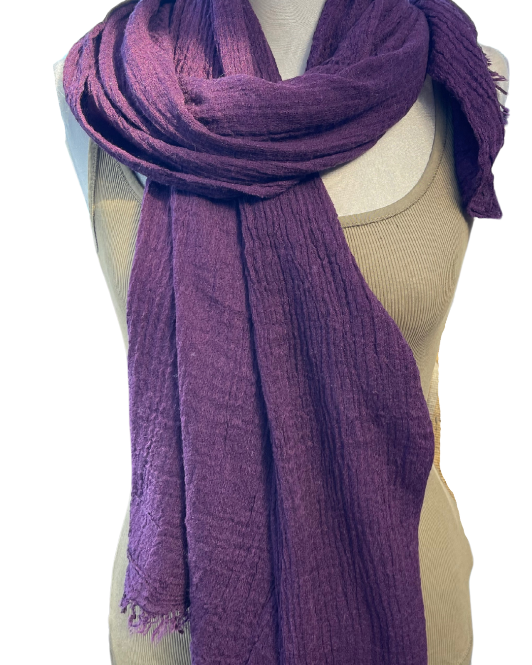 Super Soft Bamboo And Cotton Scarves. Purple.