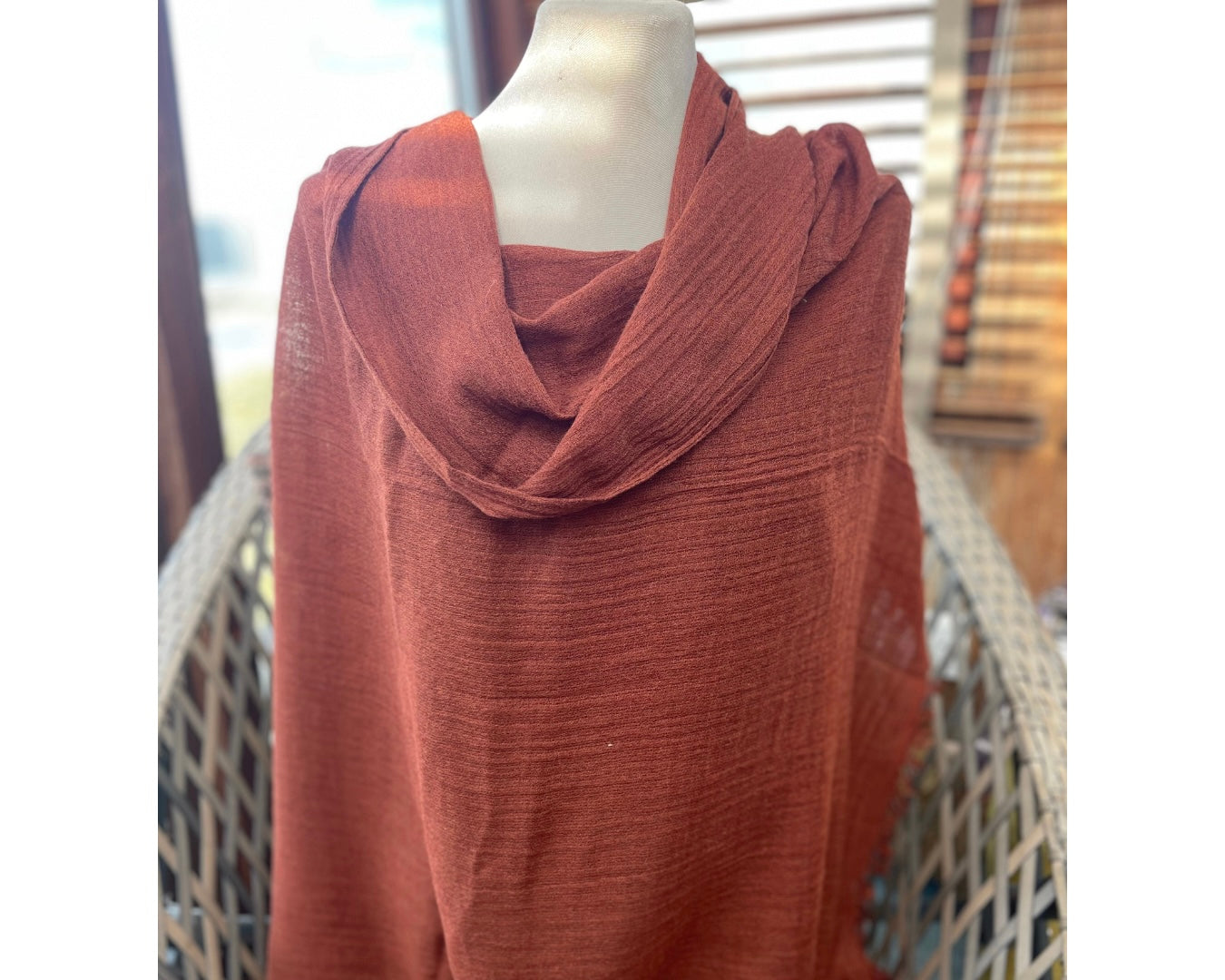 Super Soft Bamboo And Cotton Scarves. Burnt orange.