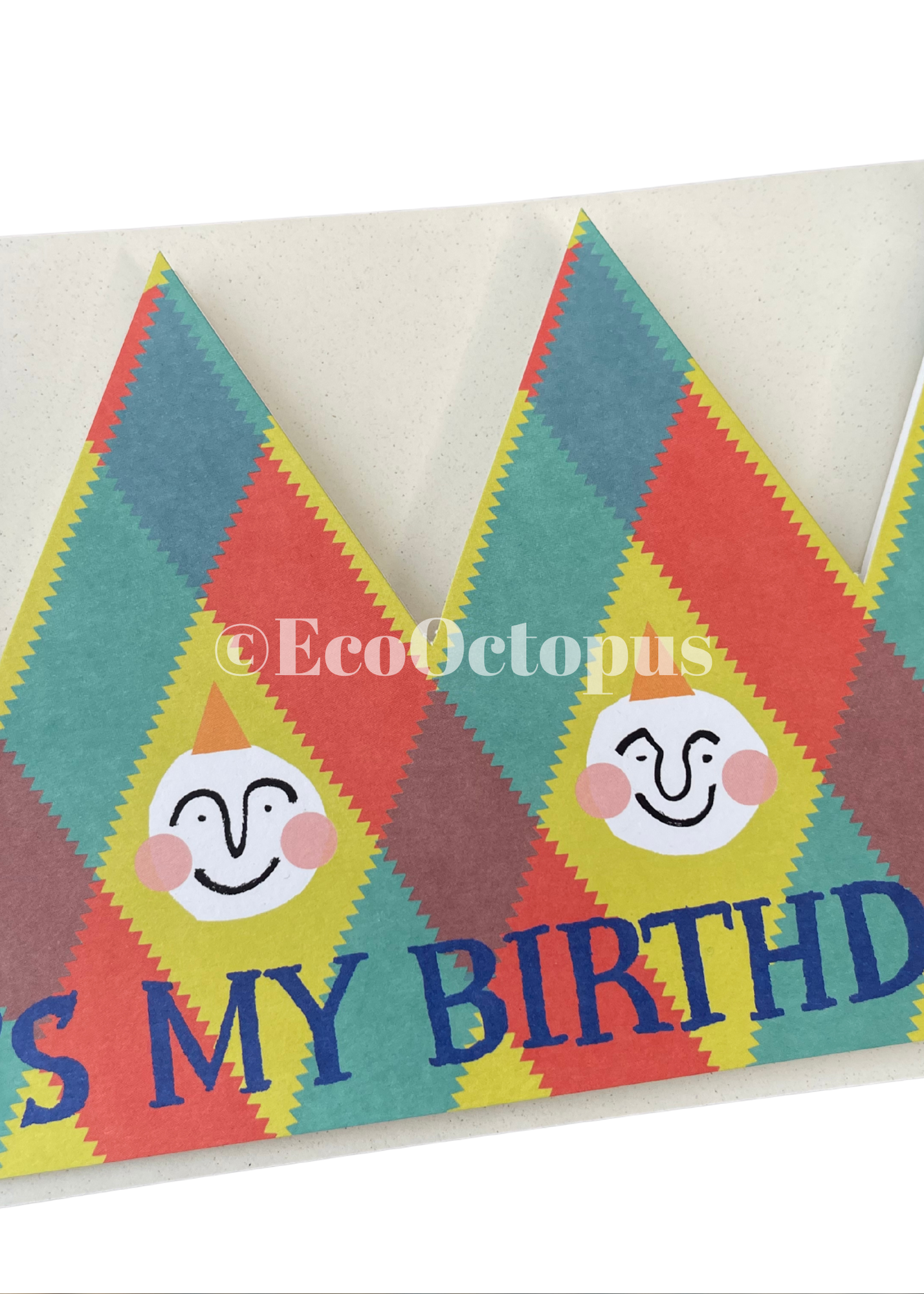 Recycled Birthday Queen Card. Crown Card.