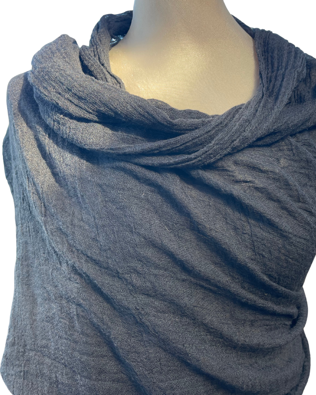 Super Soft Bamboo And Cotton Scarves. Black.