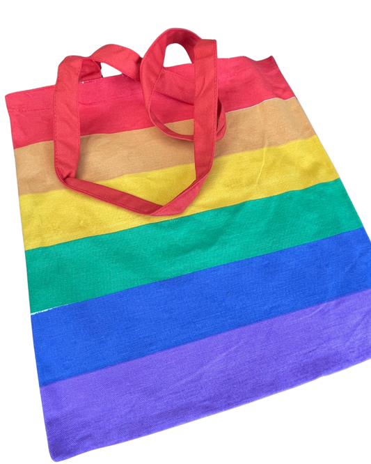 Eco Friendly Recycled Cotton Rainbow Bag.