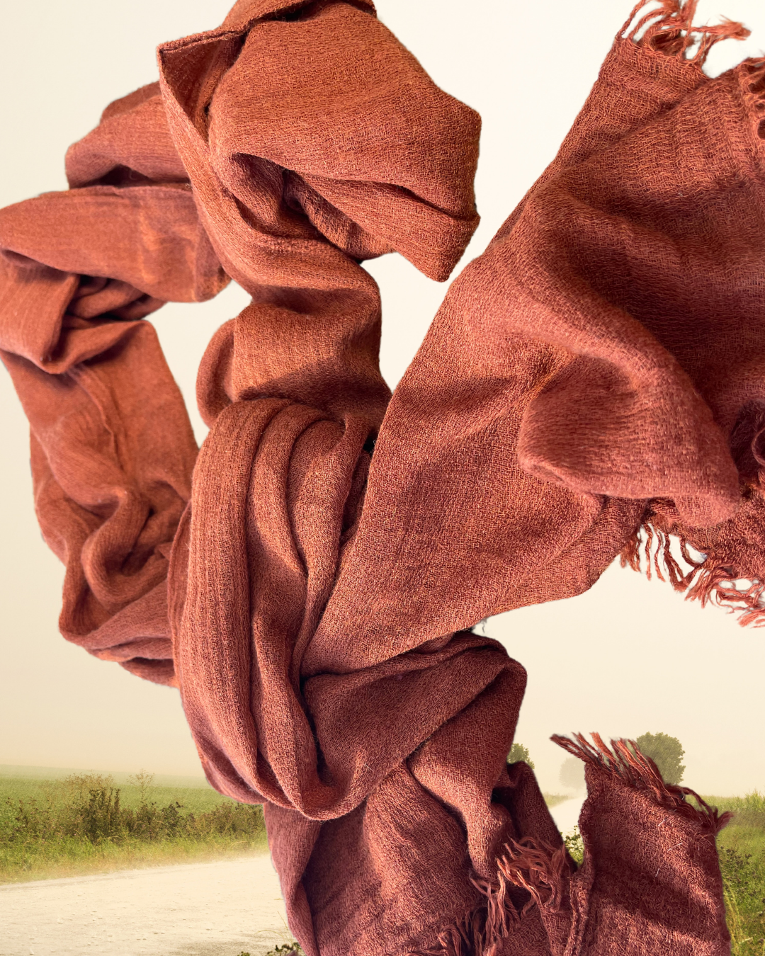 Super Soft Bamboo And Cotton Scarves. Burnt orange.