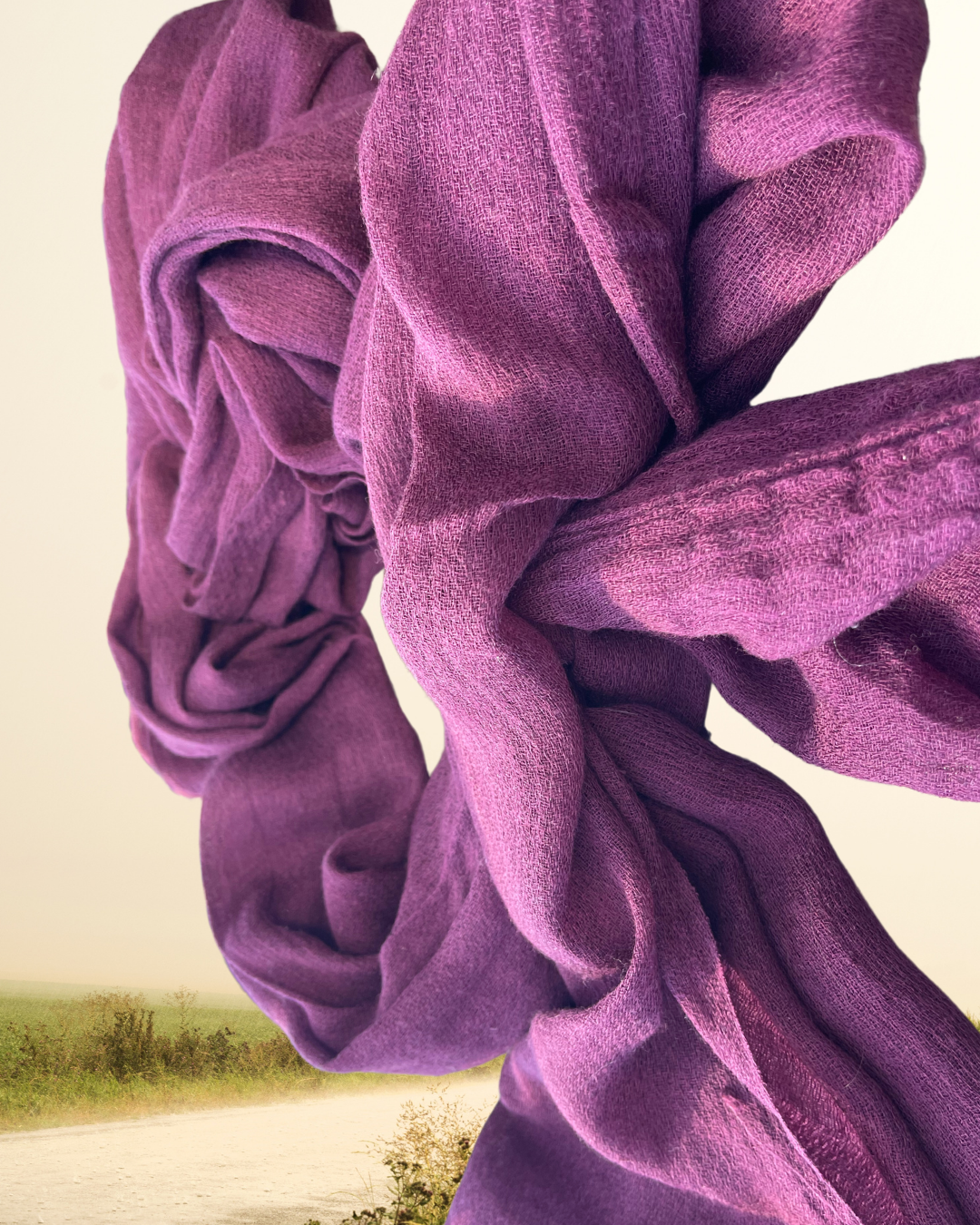 Super Soft Bamboo And Cotton Scarves. Purple.