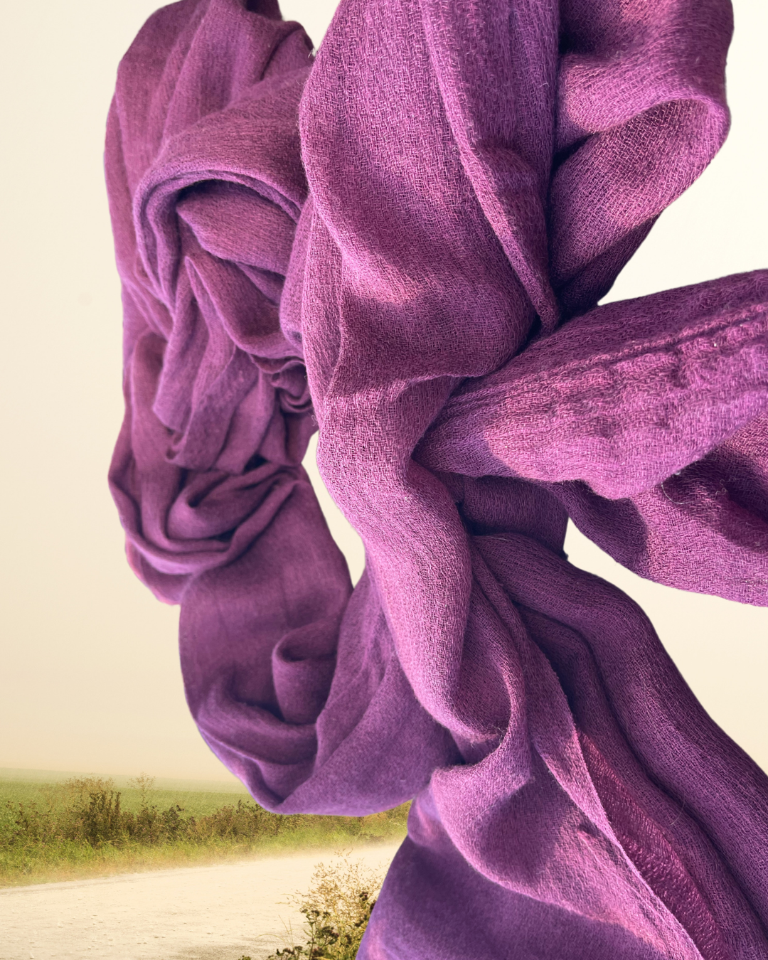 Super Soft Bamboo And Cotton Scarves. Purple.