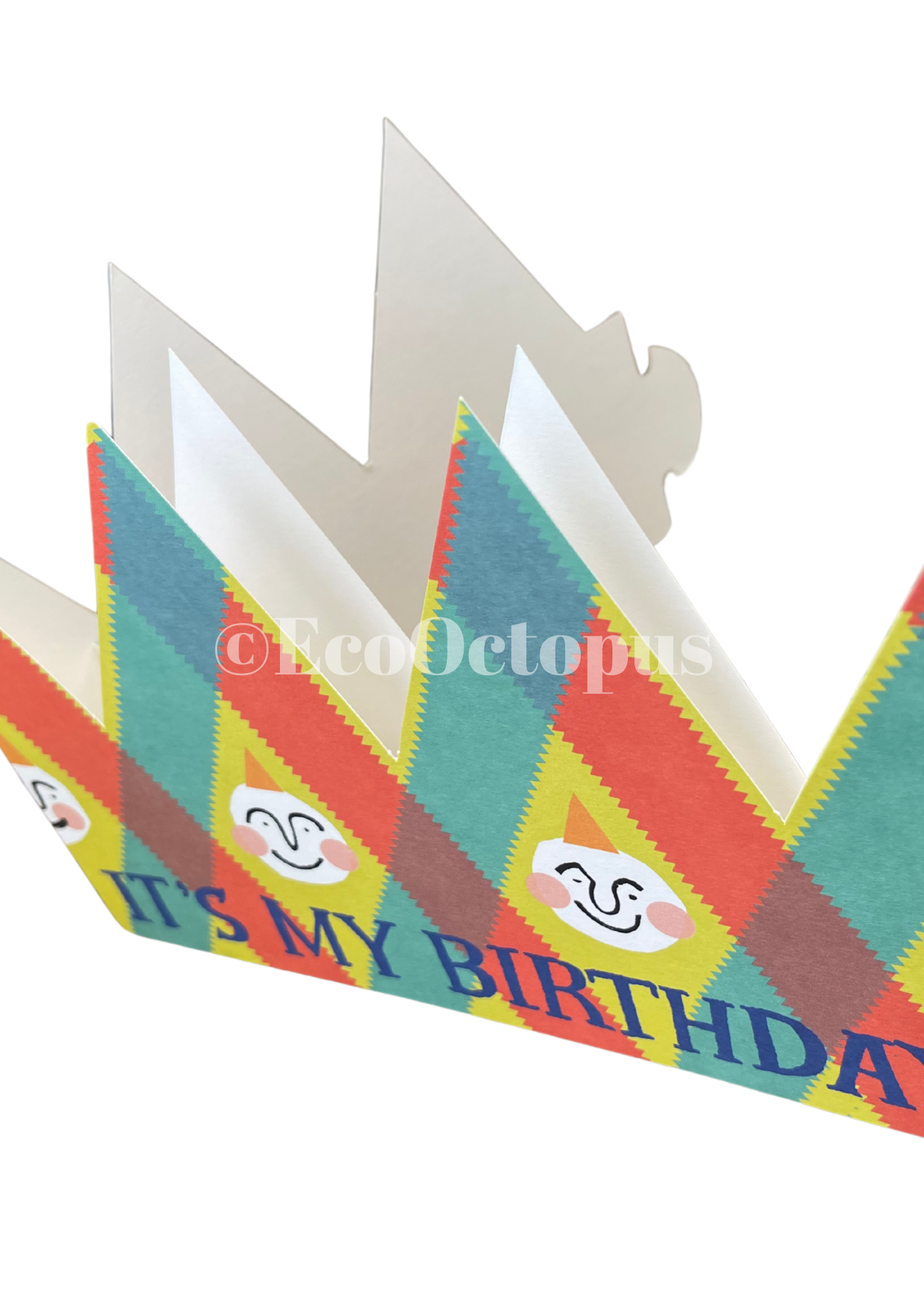 Recycled Birthday Queen Card. Crown Card.