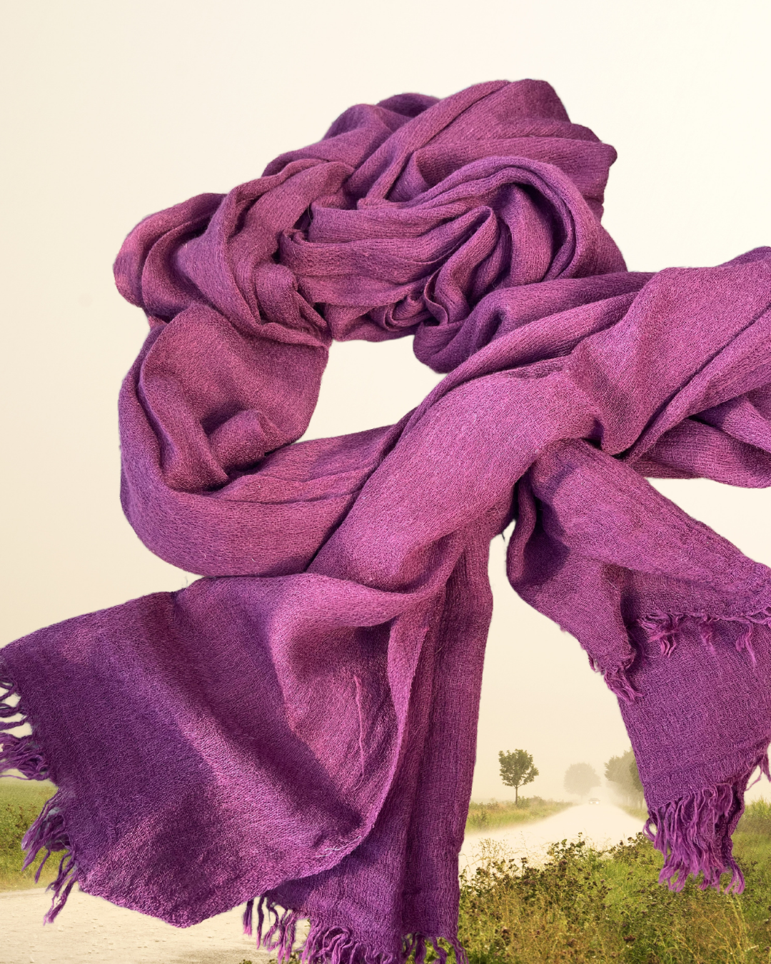 Super Soft Bamboo And Cotton Scarves. Purple.