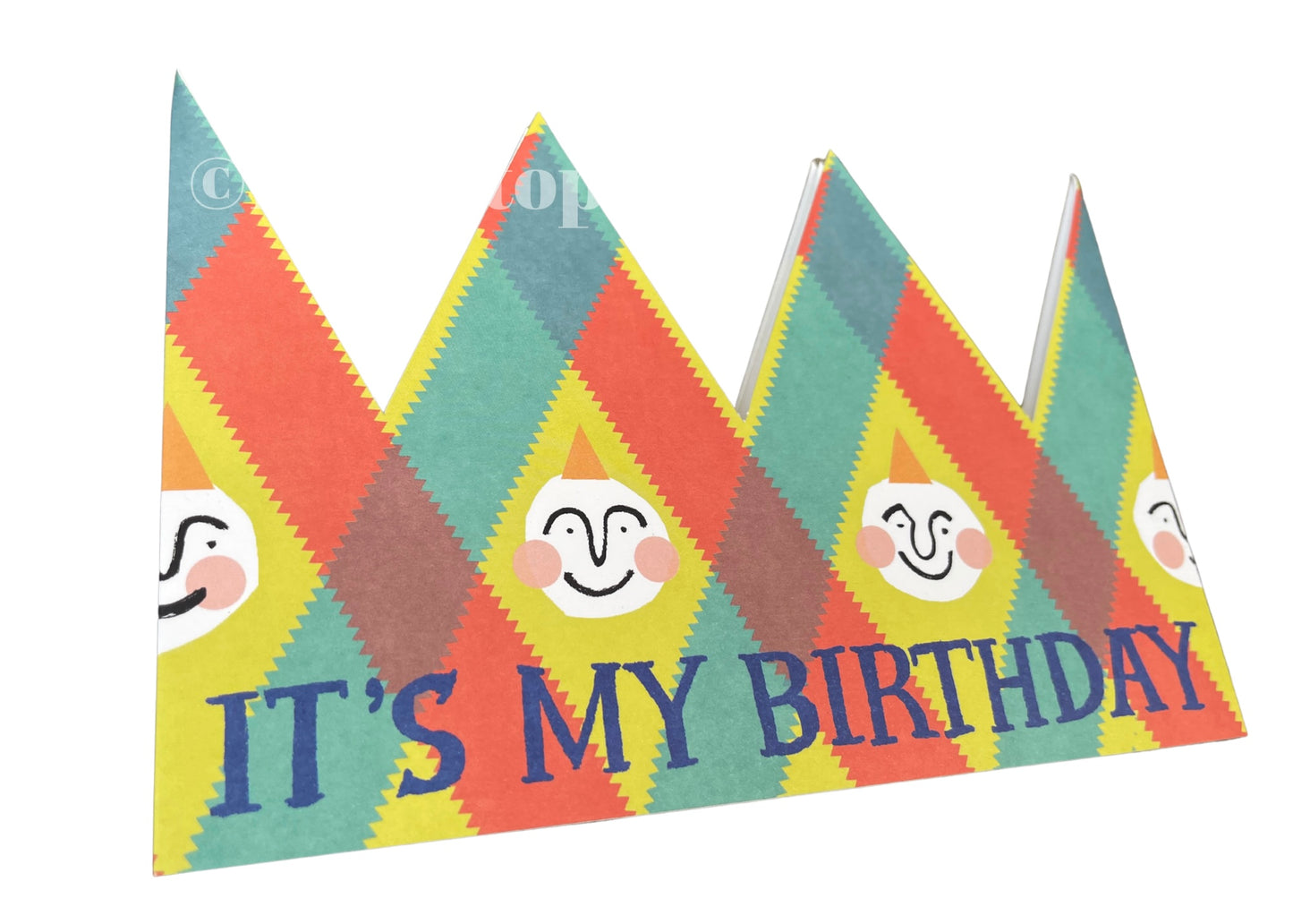 Recycled Birthday Queen Card. Crown Card.