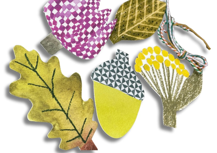 Large Recycled Botanical Gift Tags