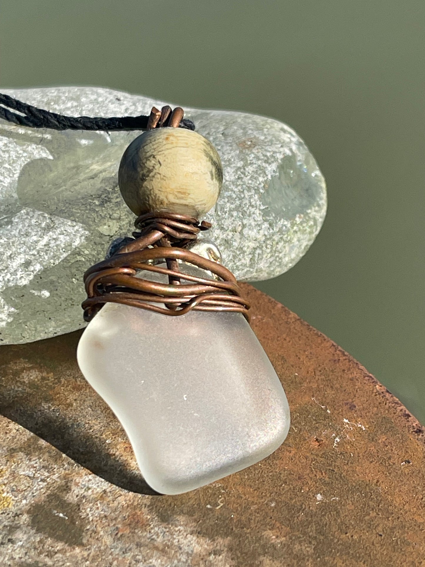 Guardian angel necklace, sea glass necklace. Protective necklace, gift for her, Angel jewellery, protective angel, light angel, birthday