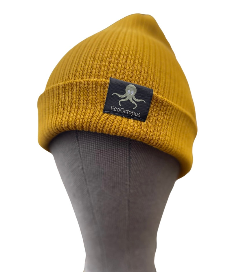 SENF. Umweltfreundliche Beanies. Hergestellt aus 100 % biologisch angebauter Baumwolle.