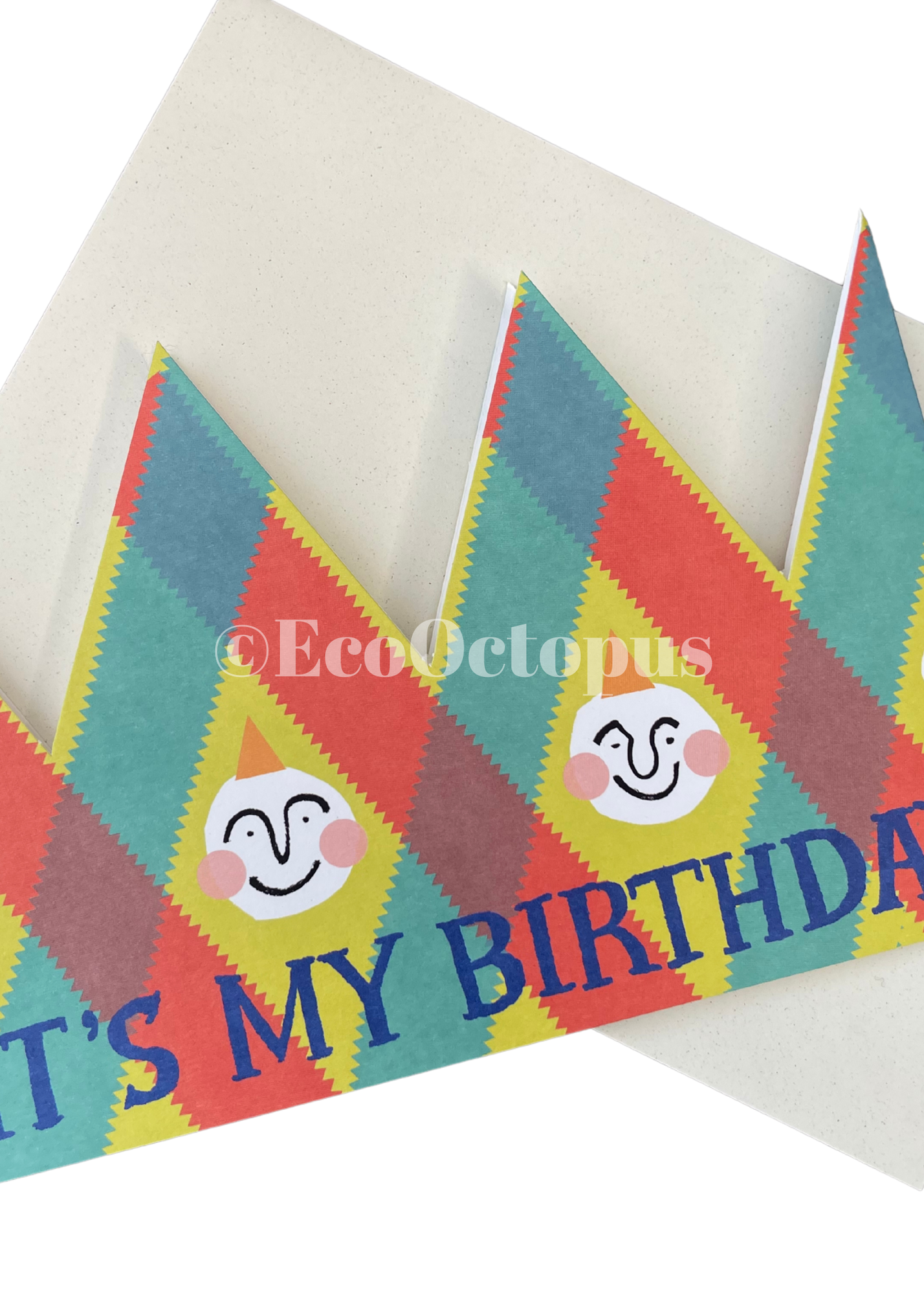 Recycled Birthday Queen Card. Crown Card.