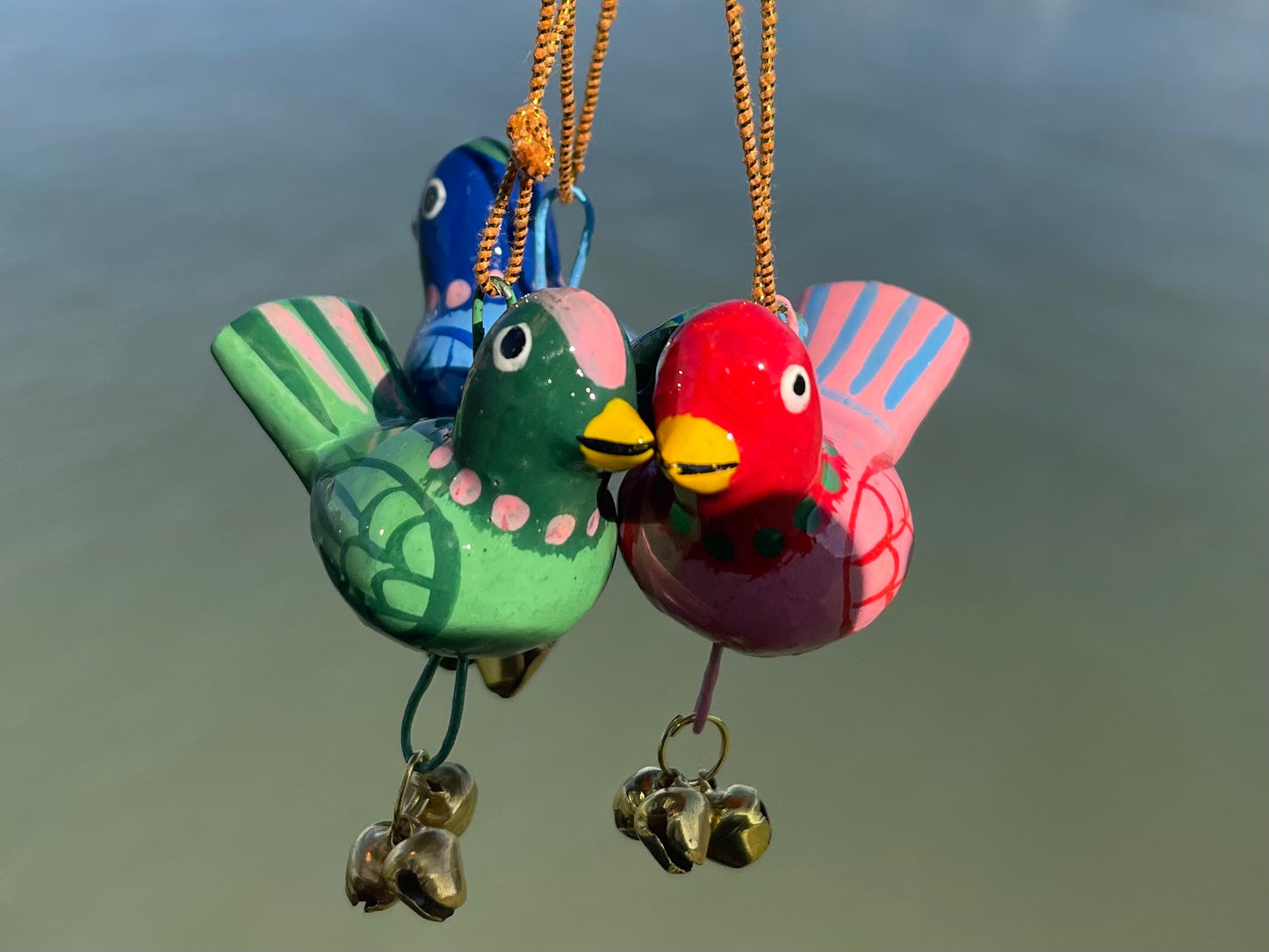 Set of 3 Paper Mache Birds - Fair Trade