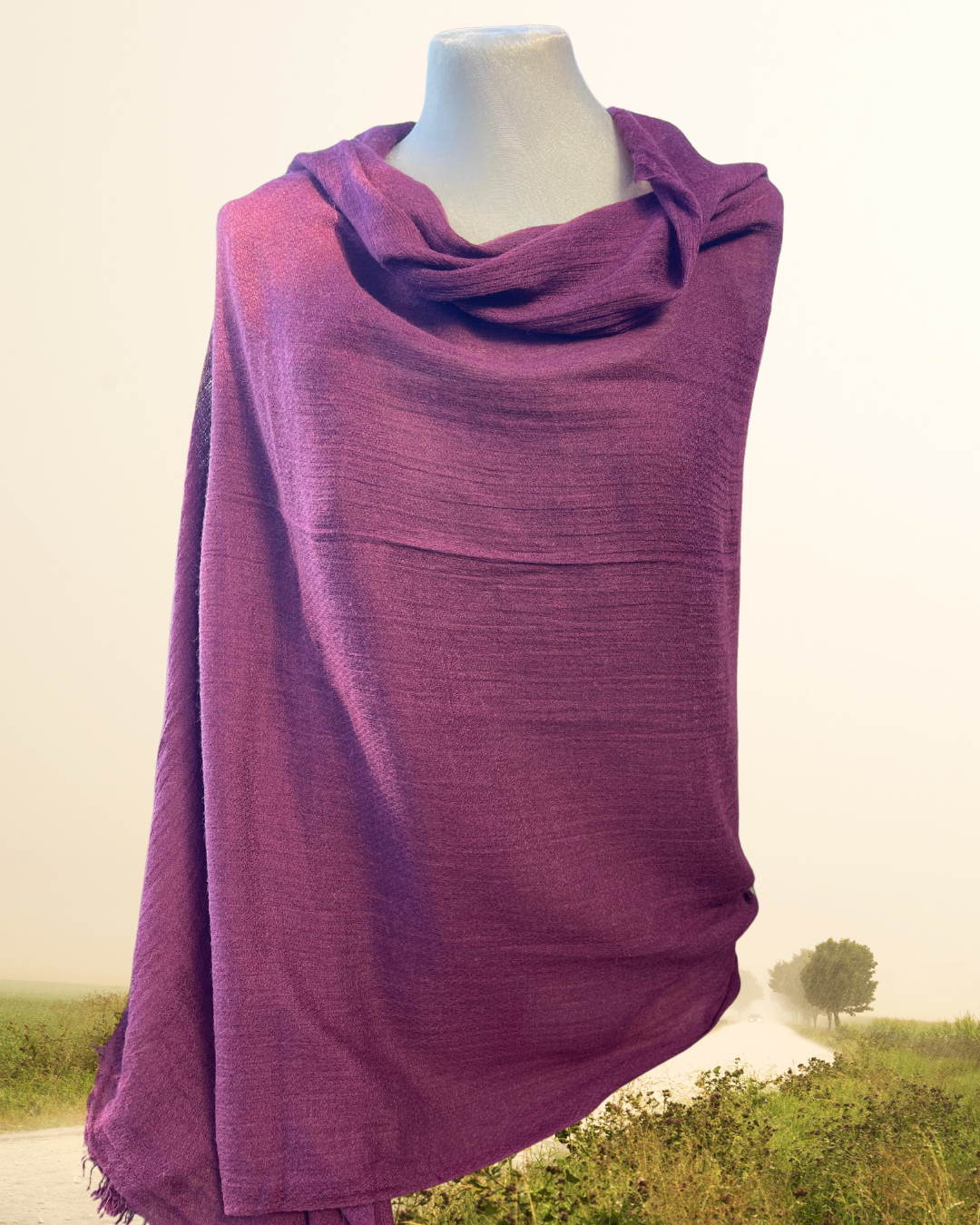 Super Soft Bamboo And Cotton Scarves. Purple.