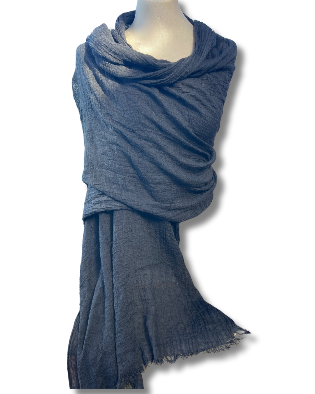 Super Soft Bamboo And Cotton Scarves. Black.