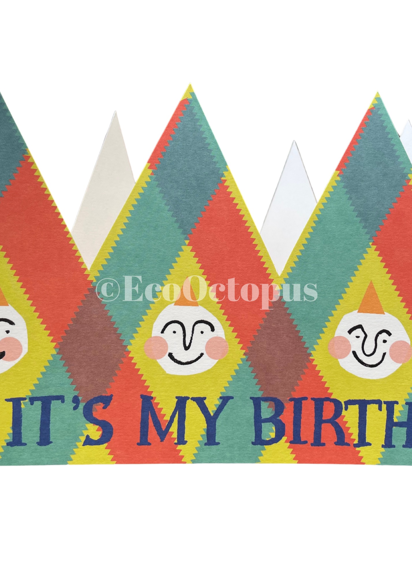 Recycled Birthday Queen Card. Crown Card.