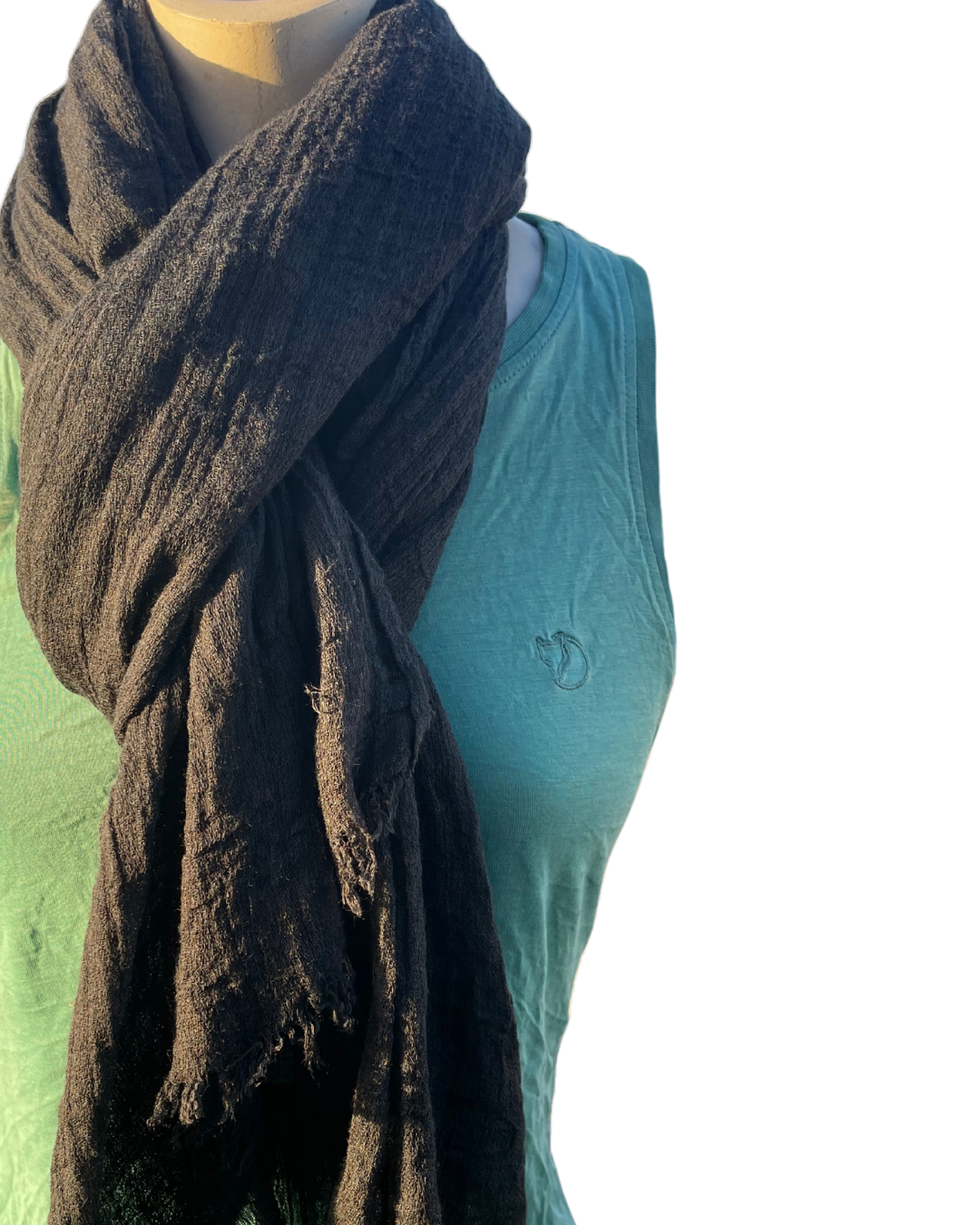 Super Soft Bamboo And Cotton Scarves. Black.