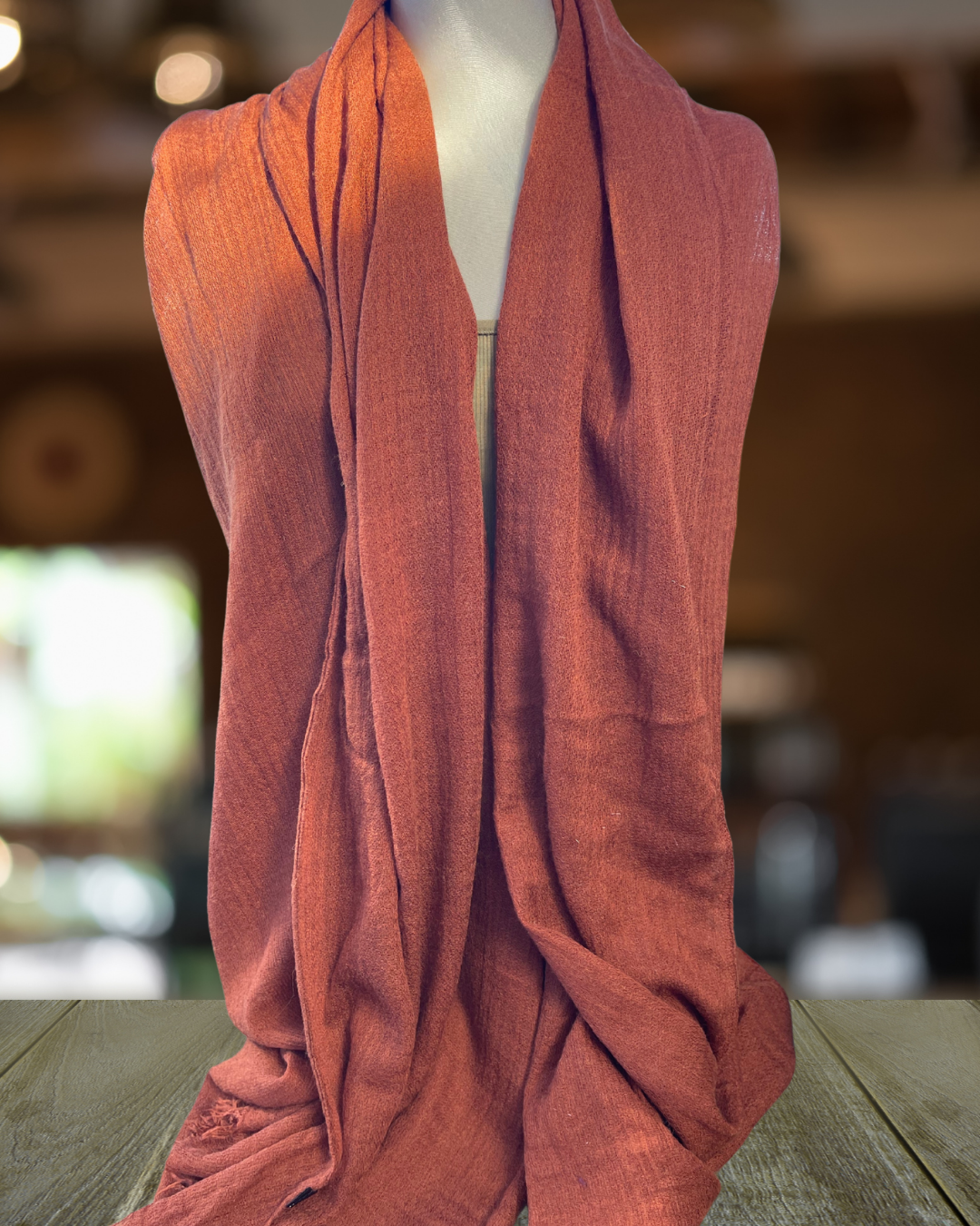 Super Soft Bamboo And Cotton Scarves. Burnt orange.