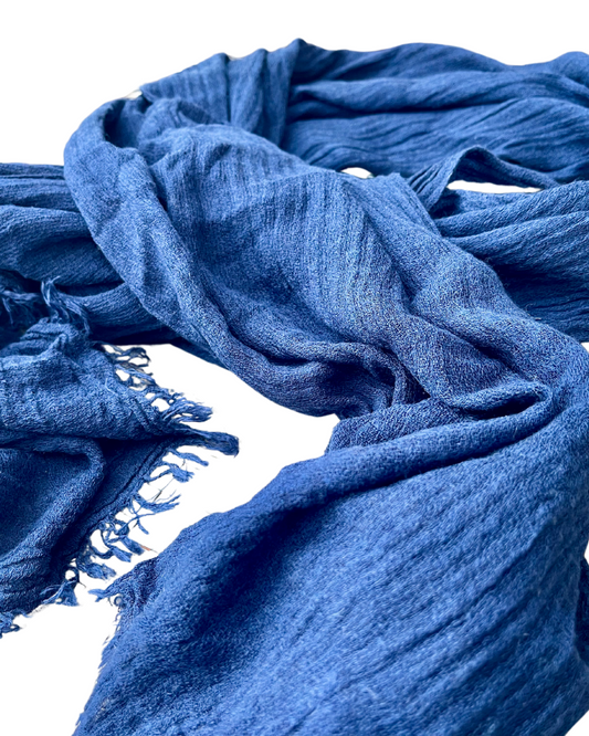 Super Soft Bamboo And Cotton Scarves. Navy Blue.