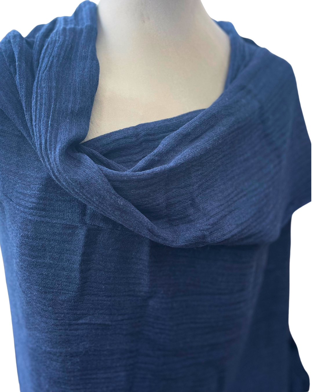 Super Soft Bamboo And Cotton Scarves. Navy Blue.