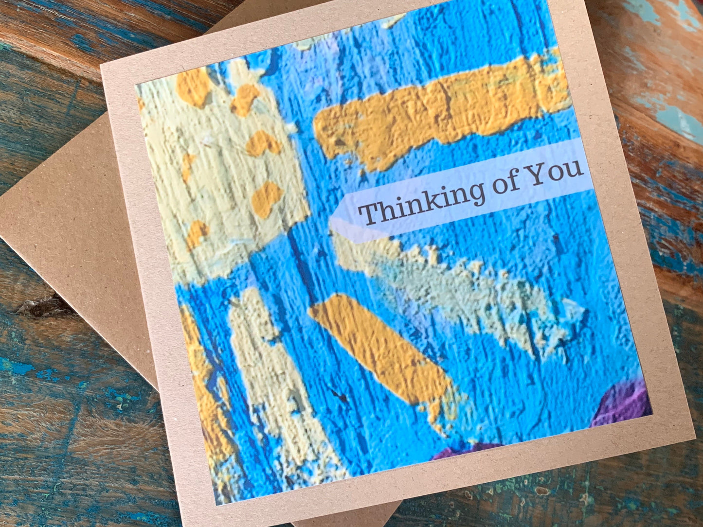 Sunshine card, recycled card, hope card, recycled card. Eco friendly card. Handmade card. Unusual card, Missing you card, blank gift card