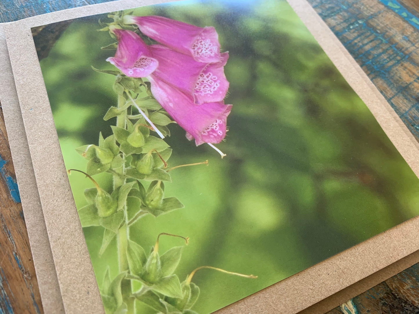 Flower card, recycled birthday card, handmade birthday card. Eco friendly card. Handmade card, sympathy card, foxglove card, condolence card