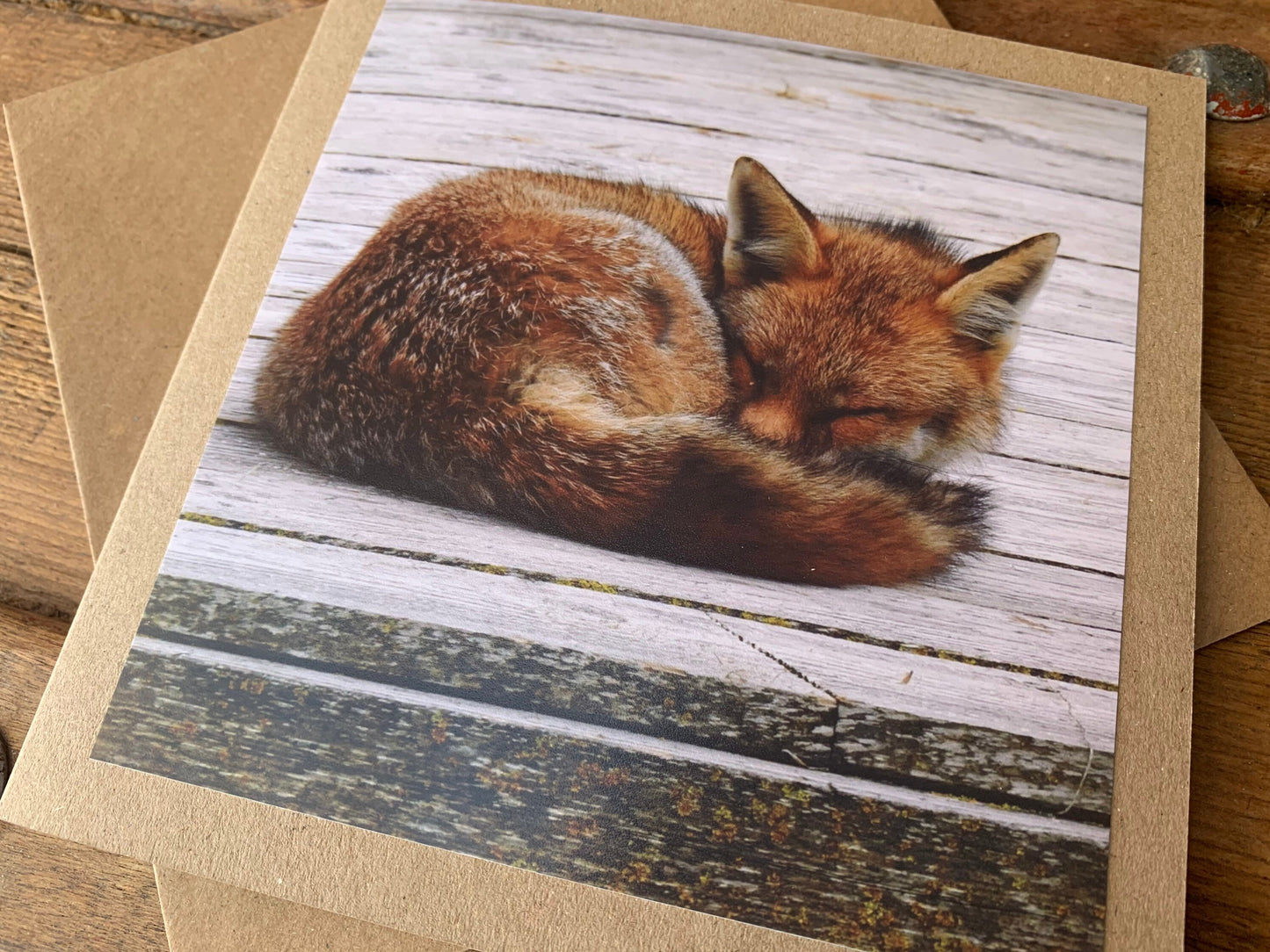 Fox card, recycled card, nature card, birthday card, recycled card. Eco friendly gift card. Handmade card. Blank message card. Eco gift.