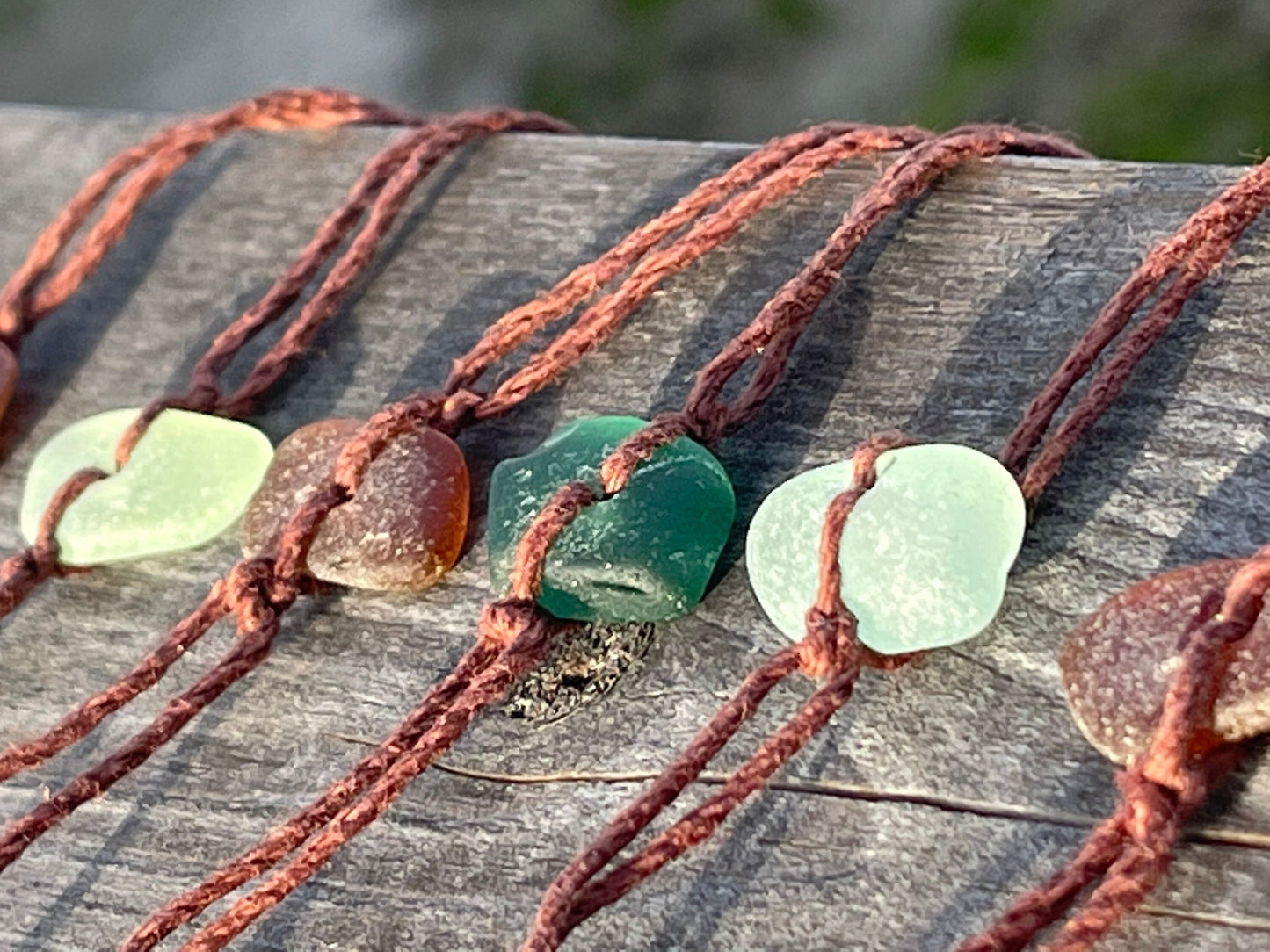 Boho sea glass anklets, unusual anklets, surf jewellery, gift for her, handmade, eco friendly jewellery, ethical jewellery, recycled anklets