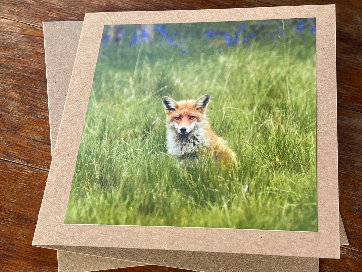 Fox card, recycled card, nature card, birthday card, recycled card. Eco friendly gift card. Handmade card. Blank message card. Eco gift.