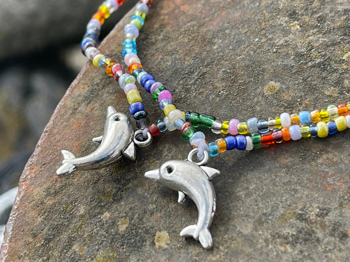 Eco-Friendly Dolphin Anklet | Unique Recycled Surf Jewellery Gift for Her