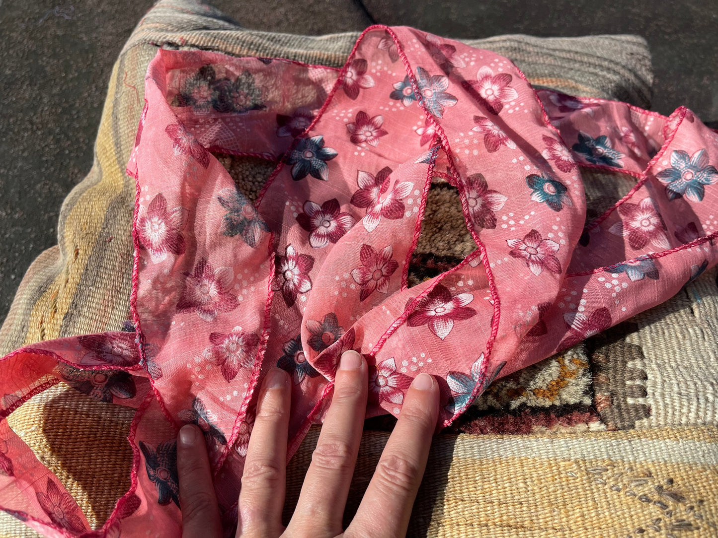SALE Recycled hair scarves. Also perfect as present ribbons, curtain ties and more. Eco friendly gift ideas.