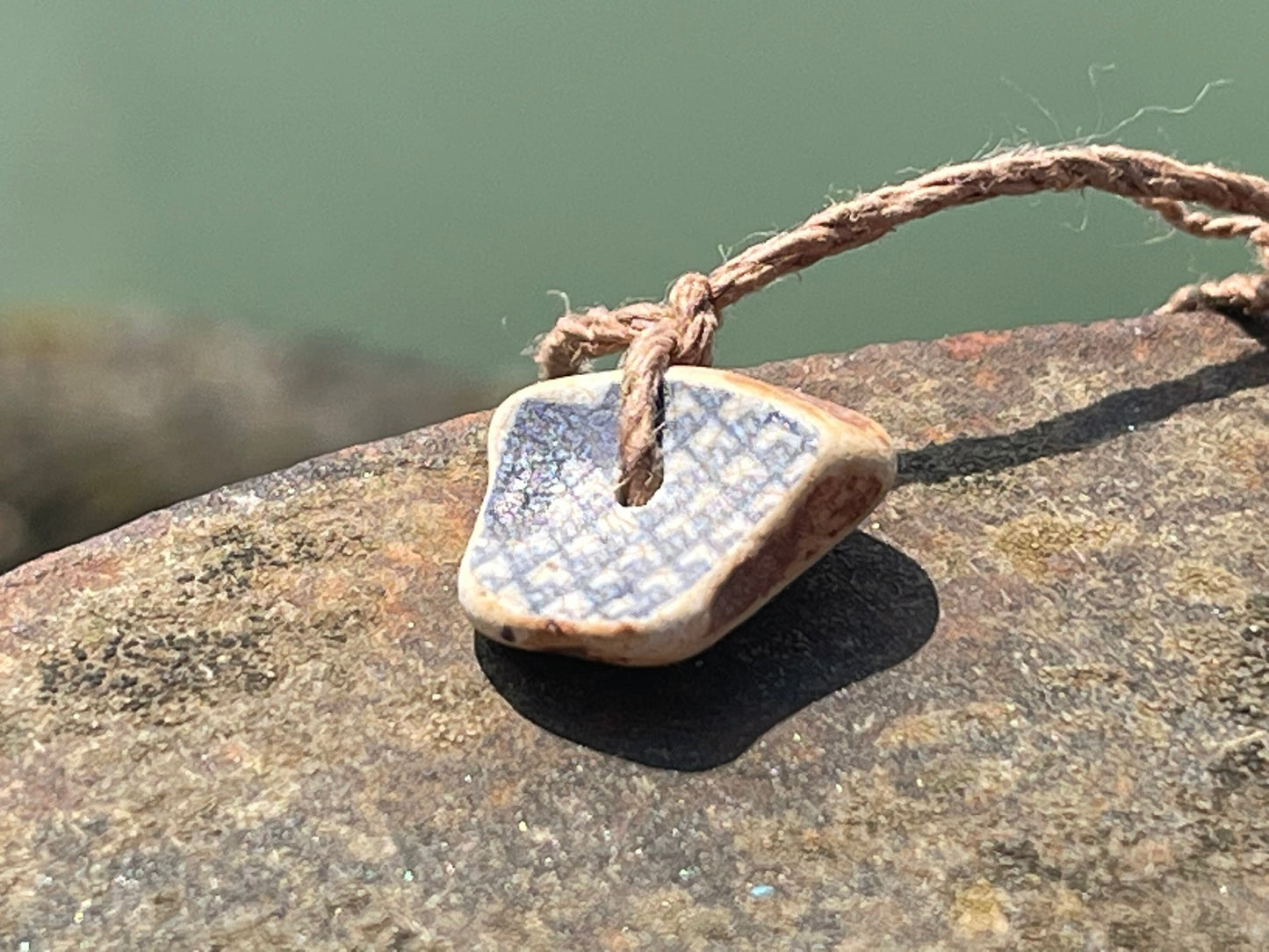 Ethically sourced pottery pendants. Recycled necklace, unique boho gift for her, ethical jewellery, recycled pendants eco friendly jewellery