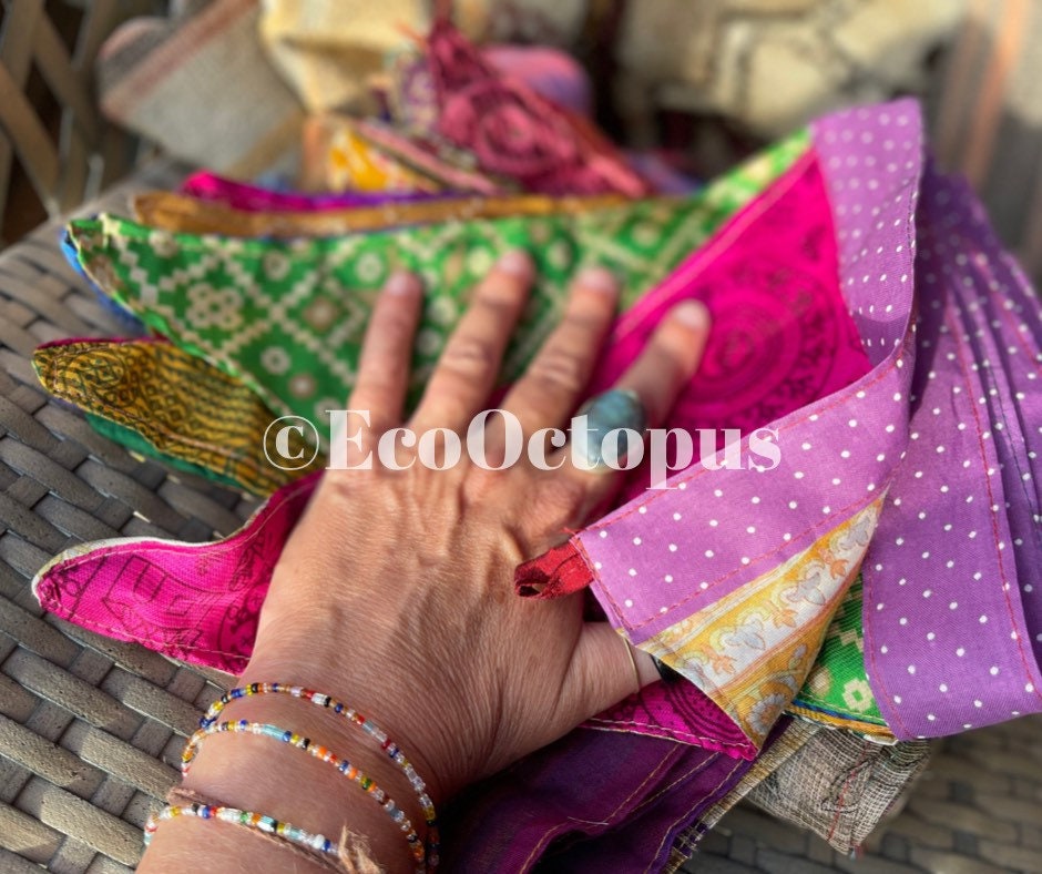 JOYFUL multi-coloured bunting. Handmade recycled bunting.