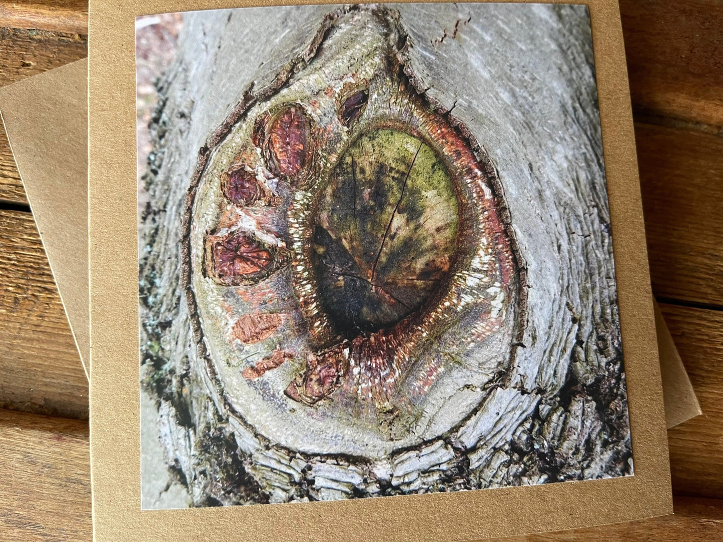 Handmade card, recycled card. Tree card. Arty card Eco friendly card, boho card, greetings card, rustic card, condolence card sunflower card