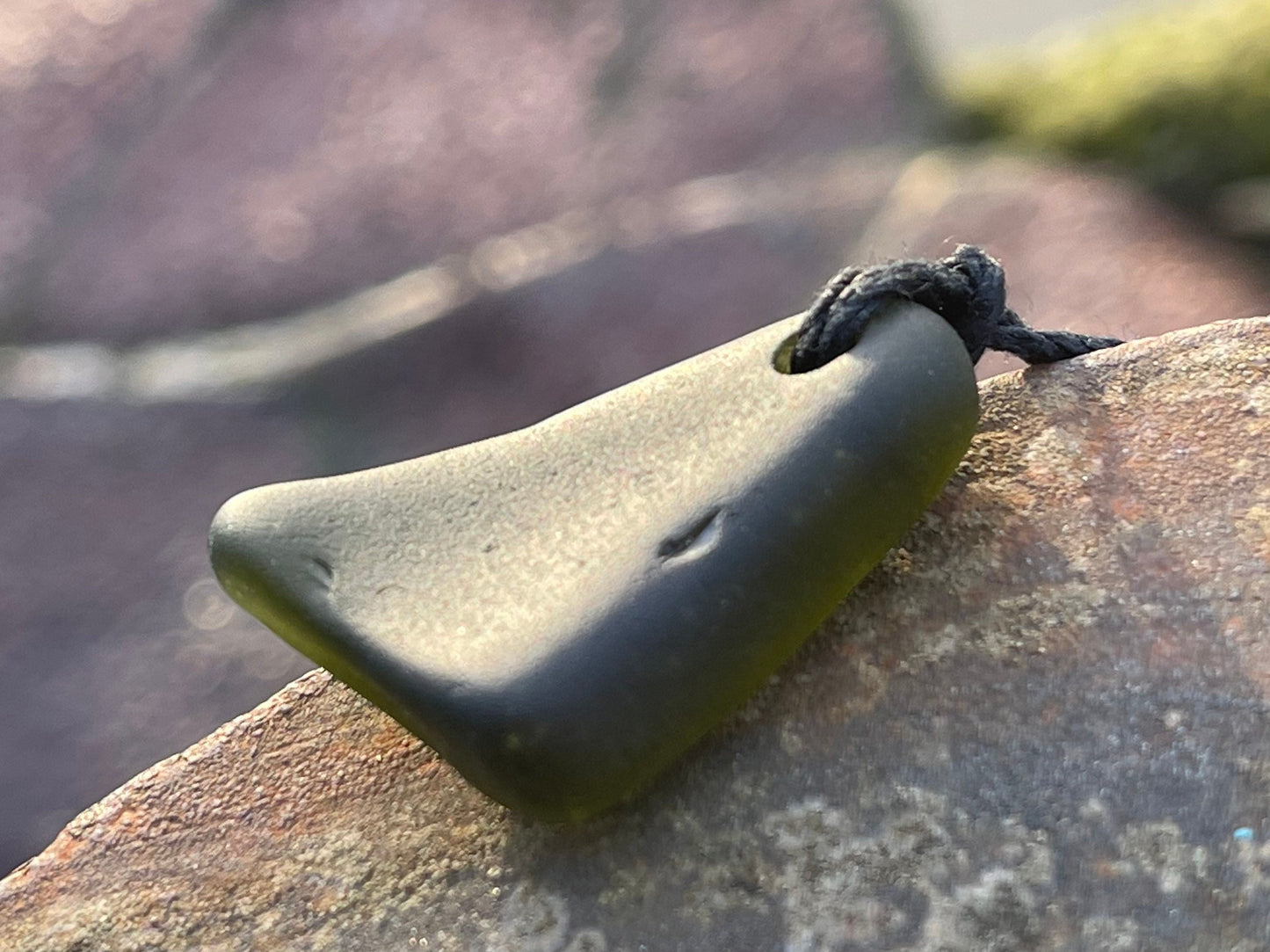 Eco friendly sea glass necklace. Ethical jewellery, boho necklace, unusual gift for him, gift for man, boho necklace, sea glass jewellery