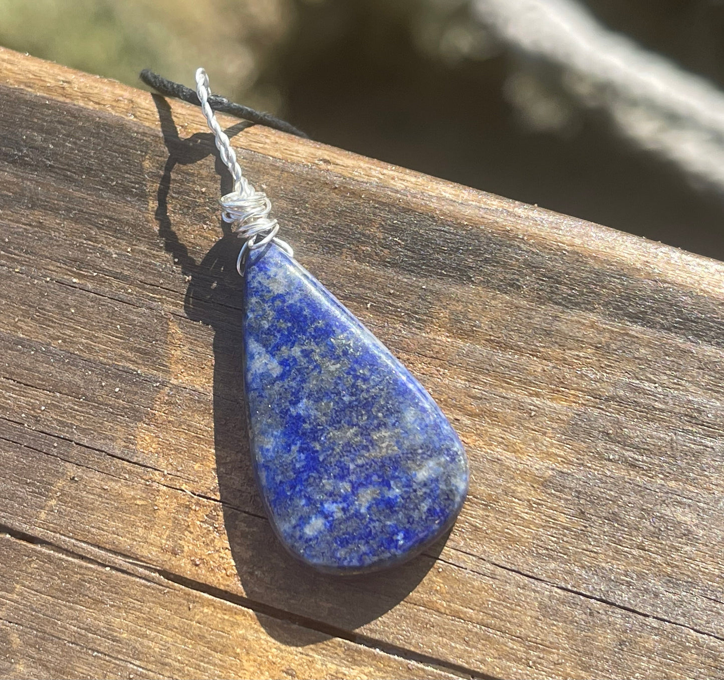 Lapis necklace, ethical jewellery. Unusual necklace, boho gift for her, boho jewellery, lapis jewellery, gift for him, lapis pendant