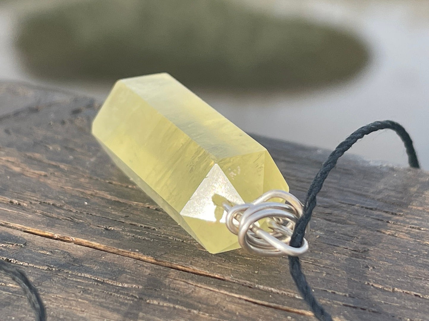 Citrine pendant, recycled sterling silver, citrine necklace, gift for him, handmade necklace, gift for her, ethical jewellery, boho necklace