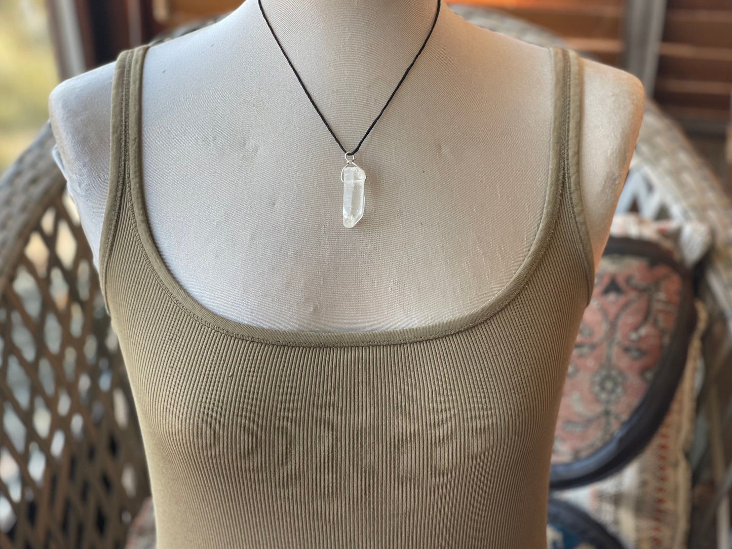 Quartz pendants, quartz necklace, raw quartz jewellery, gift for him, boho handmade necklace, romantic gift for her, ethical jewellery