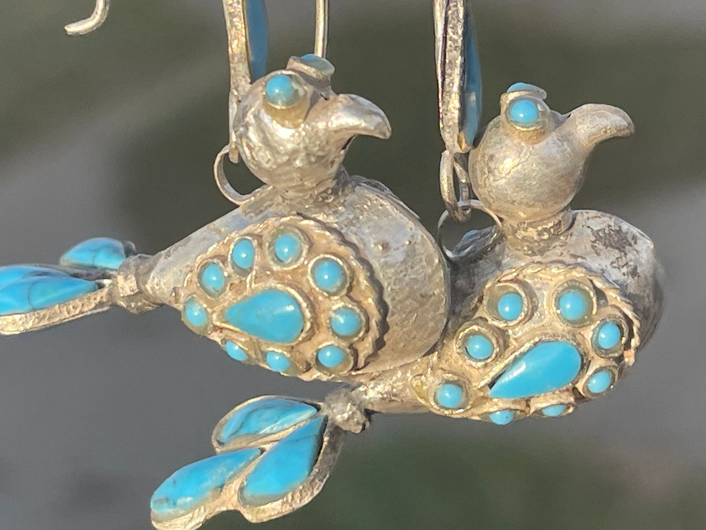 Gypsy jewellery, vintage bird earrings, silver bird earrings, vintage bird jewellery, ethical jewellery,  gypsy earrings, unusual gift ideas