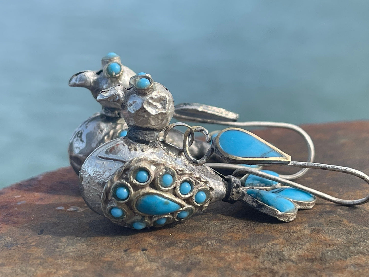 Gypsy jewellery, vintage bird earrings, silver bird earrings, vintage bird jewellery, ethical jewellery,  gypsy earrings, unusual gift ideas