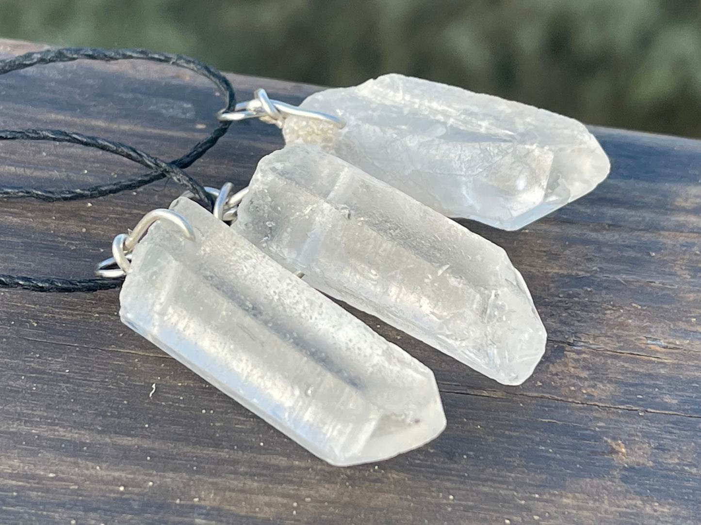 Quartz pendants, quartz necklace, raw quartz jewellery, gift for him, boho handmade necklace, romantic gift for her, ethical jewellery