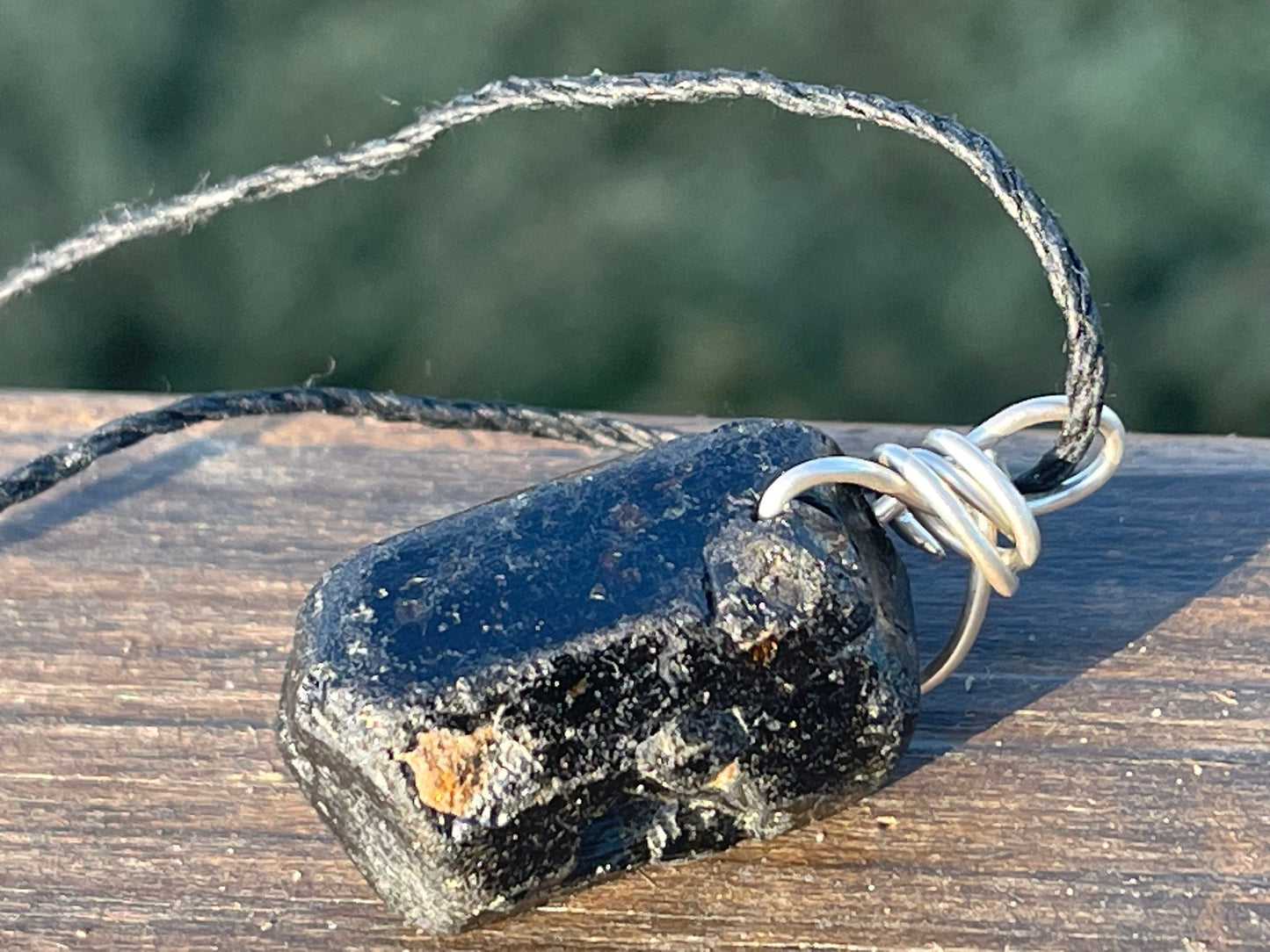 Black tourmaline necklace, boho necklace, ethical jewellery, boho gift for him, handmade necklace, romantic gift for him, tourmaline prndant