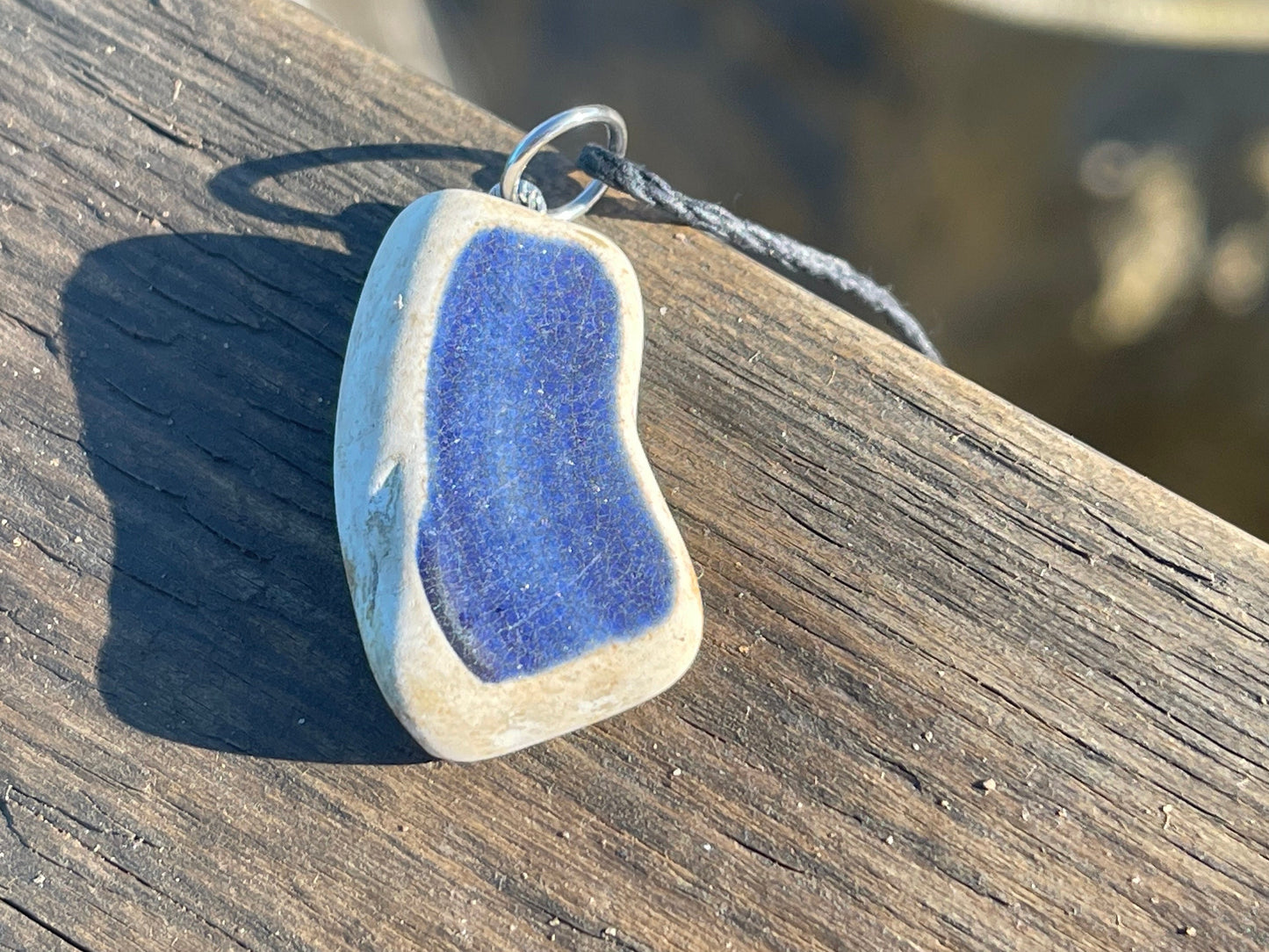 Sea pottery necklace. Recycled necklace, boho hippy necklace, Gift for him, handmade gift for her, ethical jewellery, eco friendly gifts