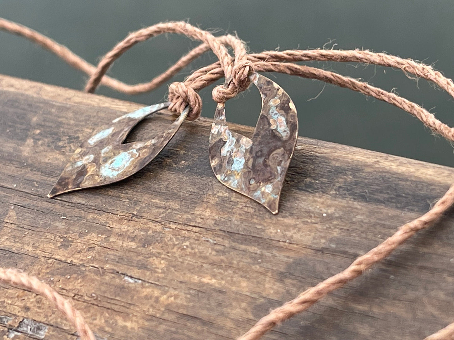 Handmade patina necklace. Rustic necklace, unusual necklace, unusual gift for her, gift for him, boho necklace, bohemian necklace, hippy