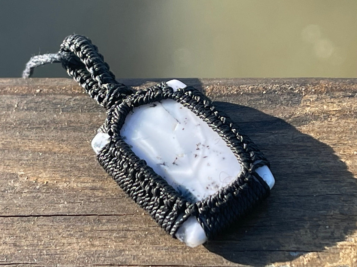 Snowflake obsidian necklace, obsidian pendant, ethical jewellery, gift for him, boho gift for her, handmade necklace, white necklace