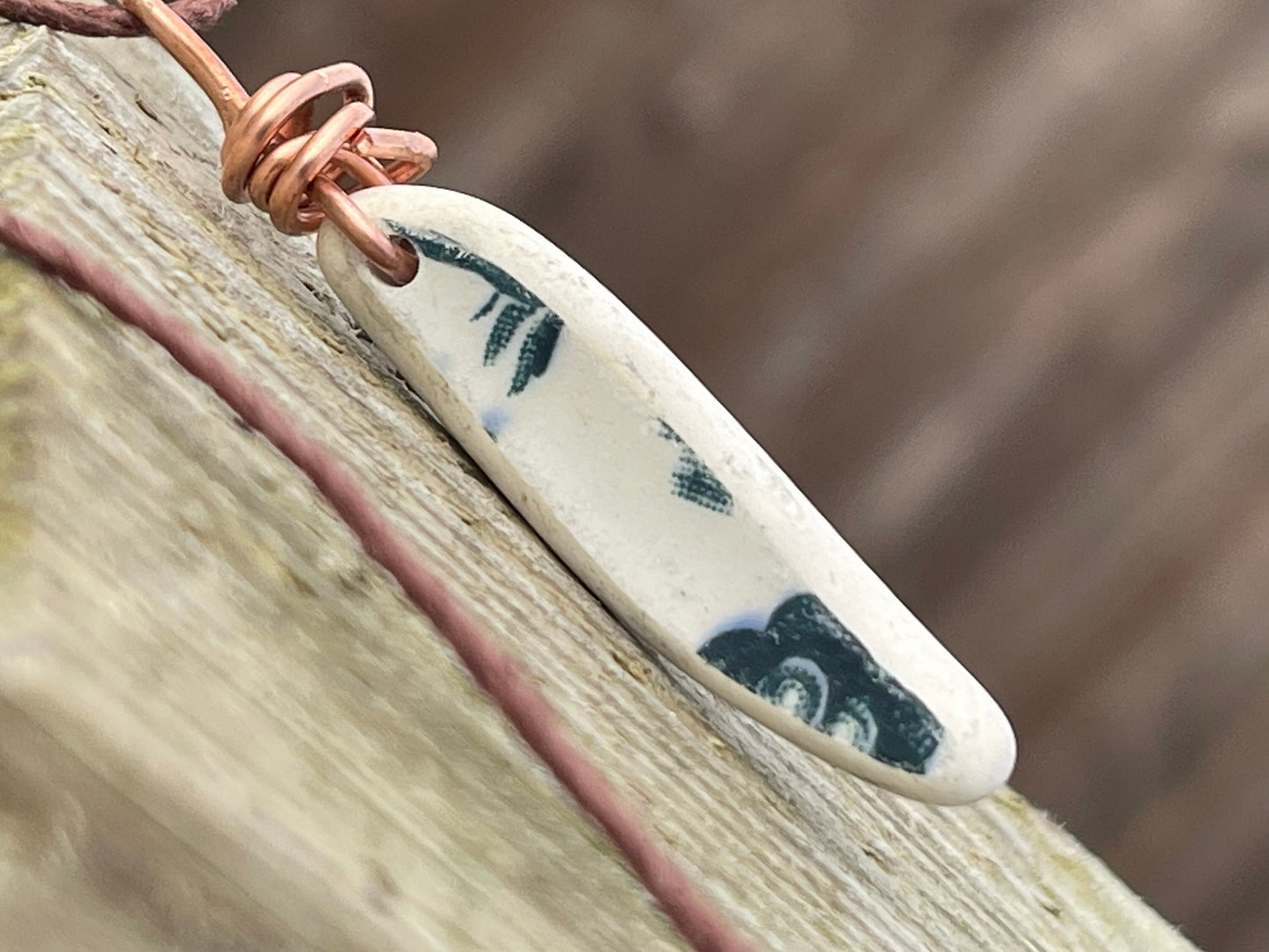 Recycled necklace, ceramic necklace, eco friendly gift for her. Handmade necklace, ceramic jewellery, boho necklace, ethical jewellery.