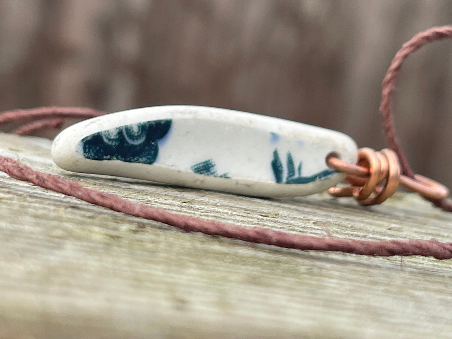 Recycled necklace, ceramic necklace, eco friendly gift for her. Handmade necklace, ceramic jewellery, boho necklace, ethical jewellery.