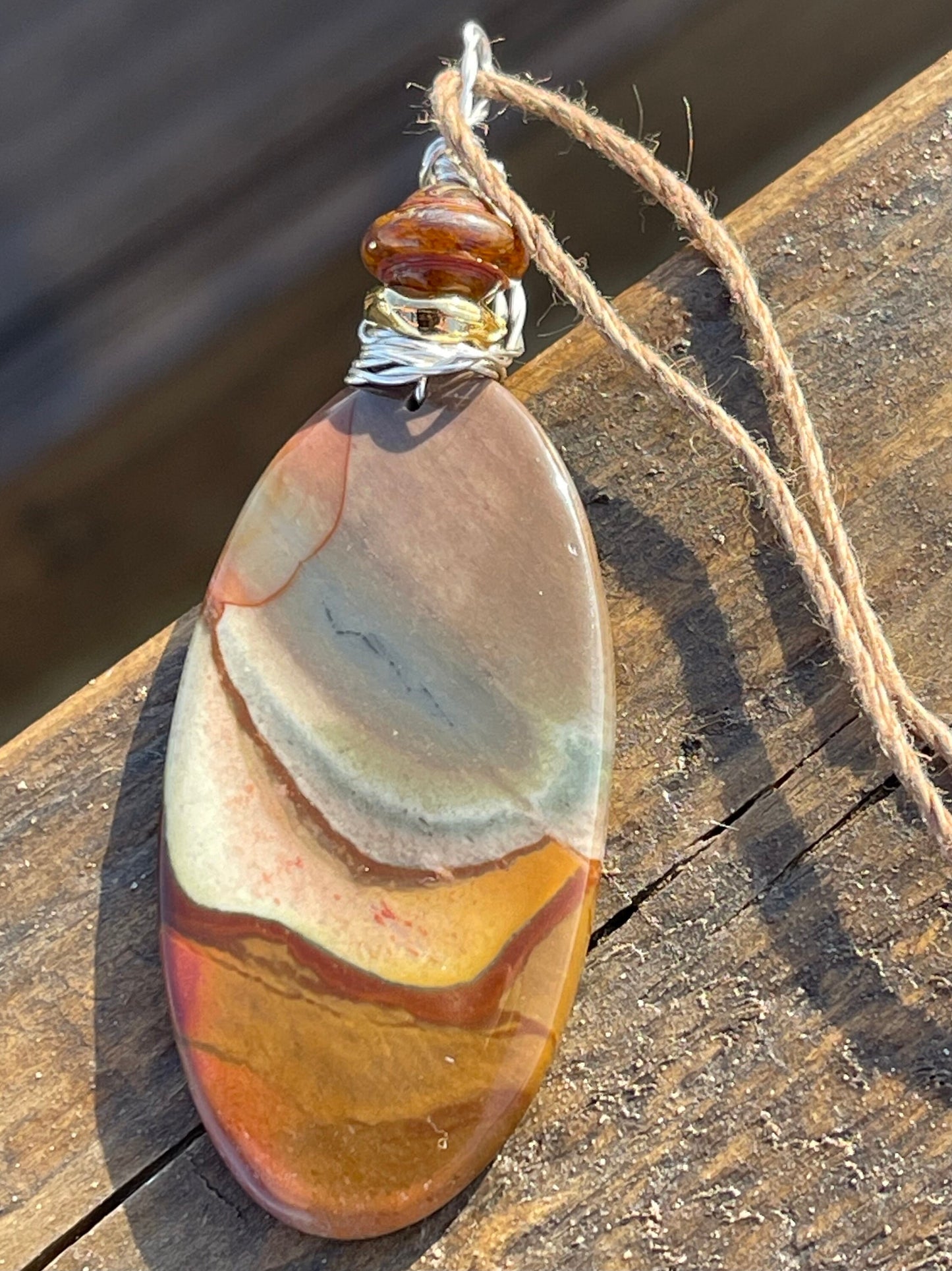 Orange jasper necklace, boho gift for her, gift for him, ethically jewellery, unique necklace, boho jewellery, unique handmade necklace