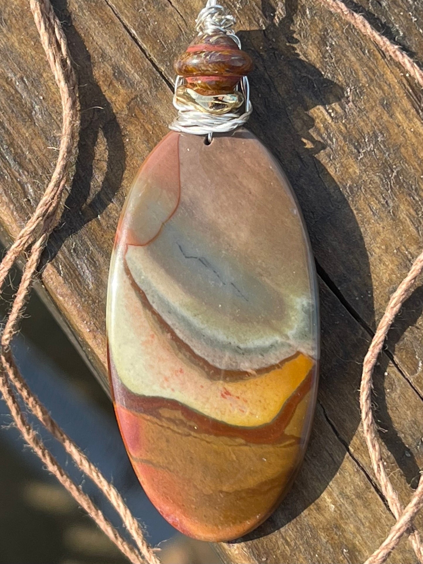 Orange jasper necklace, boho gift for her, gift for him, ethically jewellery, unique necklace, boho jewellery, unique handmade necklace