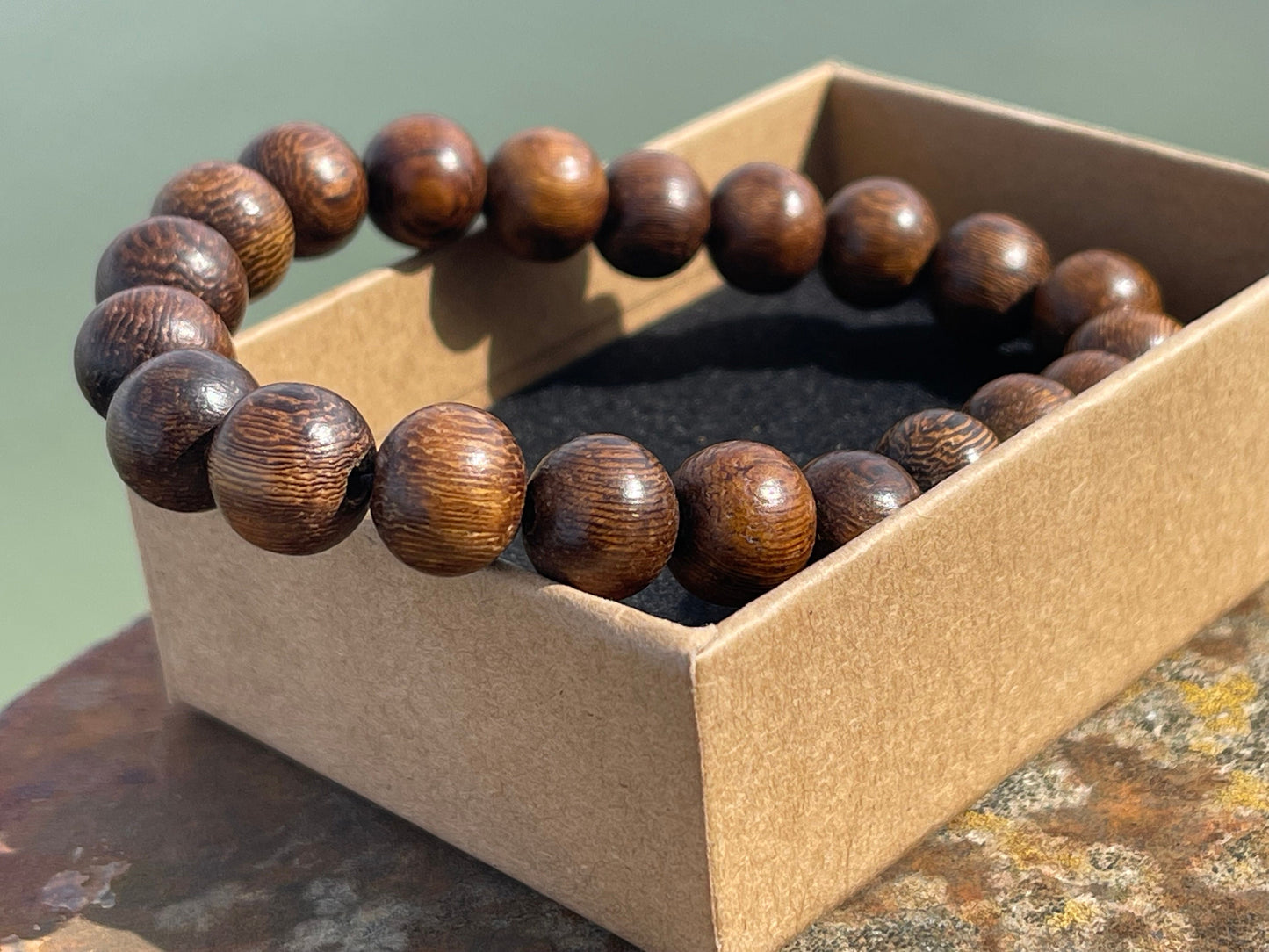 Ethical Robles Wood Bracelet for a man. Handmade Boho Jewelry, mans bracelet. Handmade wood bracelet