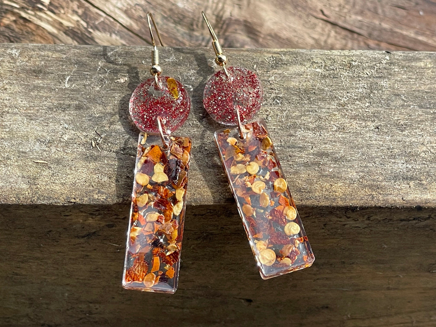 Red Chilli Earrings for Spicy Food Lovers, Handmade Boho Jewellery, Unique Gift for chilli lover